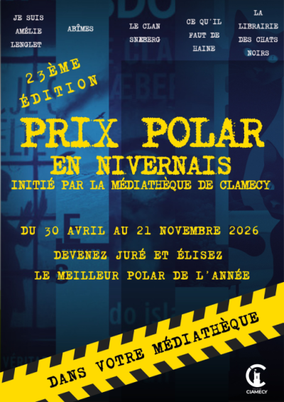 affiche illustrant le prix du polar en Nivernais