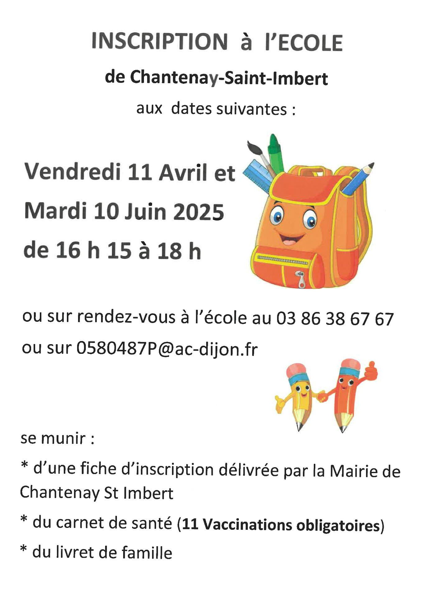 inscription école