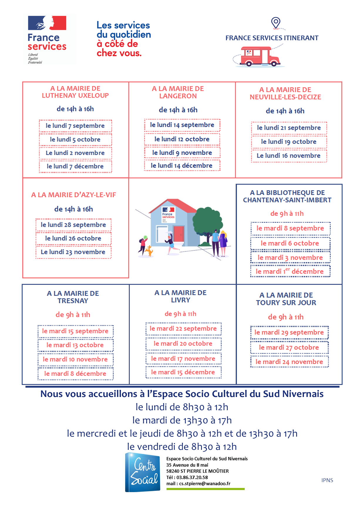horaires sep à dec 2026